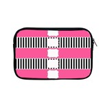 Custom Water Bottle Labels Line Black Pink Apple MacBook Pro 13  Zipper Case Front