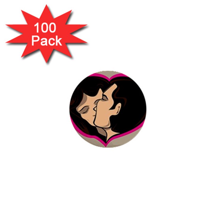 Don t Kiss With A Bloody Nose Face Man Girl Love 1  Mini Buttons (100 pack) 