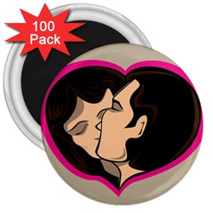 Don t Kiss With A Bloody Nose Face Man Girl Love 3  Magnets (100 Pack)