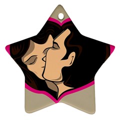 Don t Kiss With A Bloody Nose Face Man Girl Love Star Ornament (two Sides) by Mariart