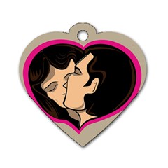 Don t Kiss With A Bloody Nose Face Man Girl Love Dog Tag Heart (one Side) by Mariart