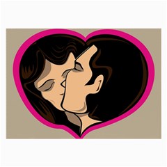 Don t Kiss With A Bloody Nose Face Man Girl Love Large Glasses Cloth (2-side) by Mariart