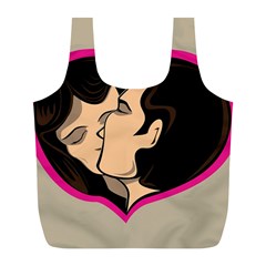 Don t Kiss With A Bloody Nose Face Man Girl Love Full Print Recycle Bags (l)  by Mariart