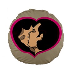 Don t Kiss With A Bloody Nose Face Man Girl Love Standard 15  Premium Flano Round Cushions