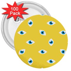 Eye Blue White Yellow Monster Sexy Image 3  Buttons (100 Pack)  by Mariart