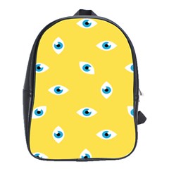 Eye Blue White Yellow Monster Sexy Image School Bags(large) 