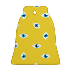 Eye Blue White Yellow Monster Sexy Image Bell Ornament (two Sides)