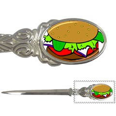 Fast Food Lunch Dinner Hamburger Cheese Vegetables Bread Letter Openers