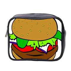 Fast Food Lunch Dinner Hamburger Cheese Vegetables Bread Mini Toiletries Bag 2-side by Mariart