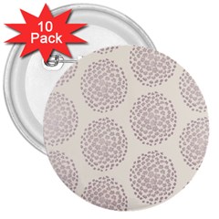 Flower Floral Star Sakura Purple 3  Buttons (10 Pack) 