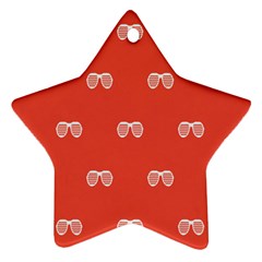 Glasses Disco Retina Red White Line Ornament (star) by Mariart