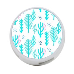 Forest Drop Blue Pink Polka Circle 4-port Usb Hub (one Side)