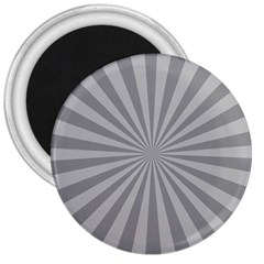 Grey Starburst Line Light 3  Magnets by Mariart