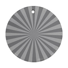 Grey Starburst Line Light Round Ornament (two Sides) by Mariart