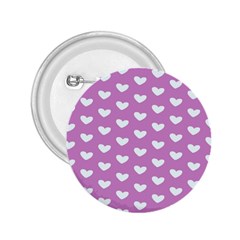 Heart Love Valentine White Purple Card 2 25  Buttons by Mariart