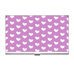 Heart Love Valentine White Purple Card Business Card Holders by Mariart