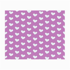 Heart Love Valentine White Purple Card Small Glasses Cloth