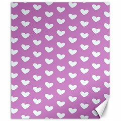 Heart Love Valentine White Purple Card Canvas 20  X 24   by Mariart