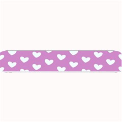 Heart Love Valentine White Purple Card Small Bar Mats