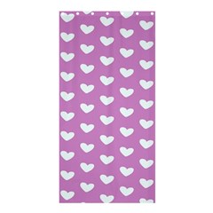 Heart Love Valentine White Purple Card Shower Curtain 36  X 72  (stall) 