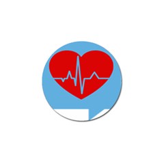 Heartbeat Health Heart Sign Red Blue Golf Ball Marker (10 Pack)