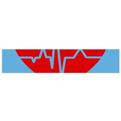 Heartbeat Health Heart Sign Red Blue Flano Scarf (small) by Mariart