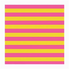 Horizontal Pink Yellow Line Medium Glasses Cloth