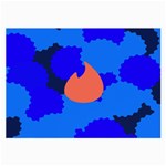 Image Orange Blue Sign Black Spot Polka Large Glasses Cloth Front