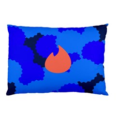 Image Orange Blue Sign Black Spot Polka Pillow Case (two Sides)
