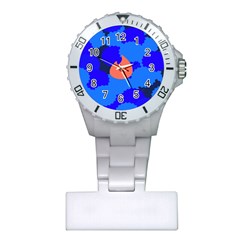 Image Orange Blue Sign Black Spot Polka Plastic Nurses Watch by Mariart