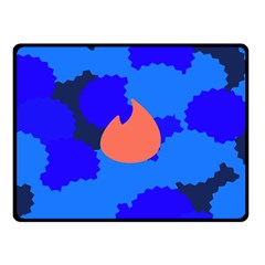 Image Orange Blue Sign Black Spot Polka Double Sided Fleece Blanket (small)  by Mariart