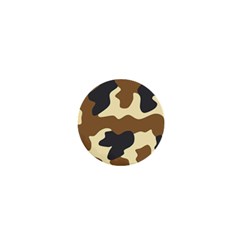 Initial Camouflage Camo Netting Brown Black 1  Mini Buttons by Mariart