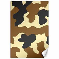 Initial Camouflage Camo Netting Brown Black Canvas 24  X 36  by Mariart