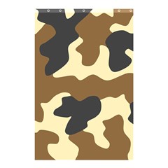 Initial Camouflage Camo Netting Brown Black Shower Curtain 48  X 72  (small) 