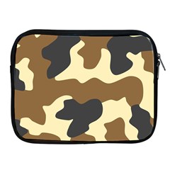 Initial Camouflage Camo Netting Brown Black Apple Ipad 2/3/4 Zipper Cases by Mariart