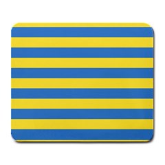 Horizontal Blue Yellow Line Large Mousepads by Mariart