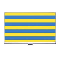Horizontal Blue Yellow Line Business Card Holders