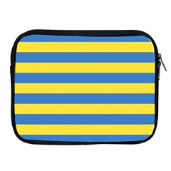 Horizontal Blue Yellow Line Apple Ipad 2/3/4 Zipper Cases by Mariart