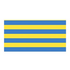 Horizontal Blue Yellow Line Satin Wrap