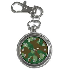 Initial Camouflage Como Green Brown Key Chain Watches