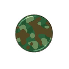 Initial Camouflage Como Green Brown Hat Clip Ball Marker