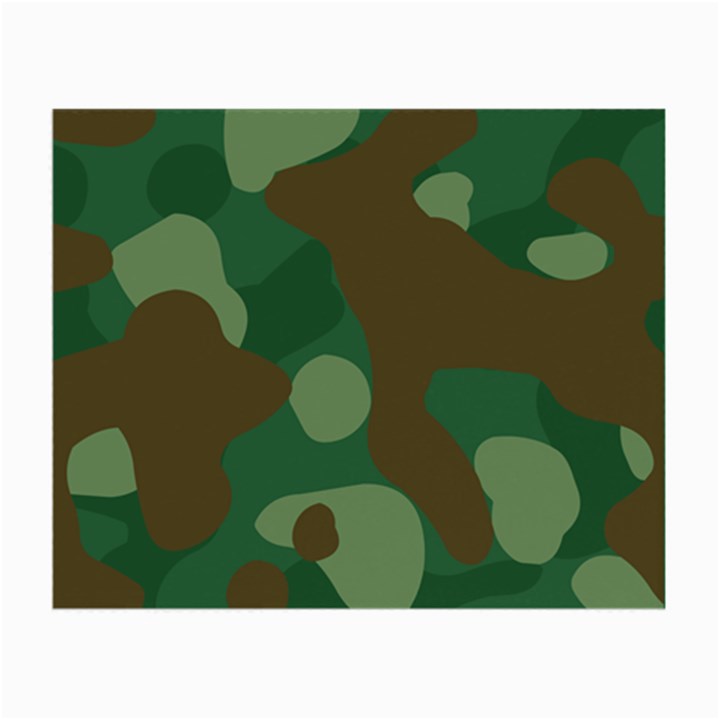 Initial Camouflage Como Green Brown Small Glasses Cloth