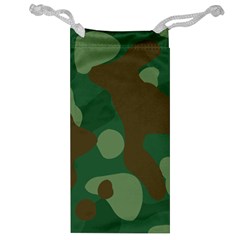 Initial Camouflage Como Green Brown Jewelry Bag by Mariart