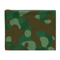 Initial Camouflage Como Green Brown Cosmetic Bag (xl)
