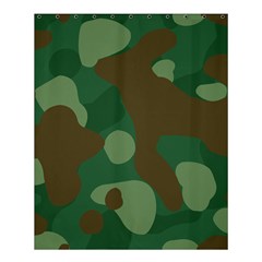 Initial Camouflage Como Green Brown Shower Curtain 60  X 72  (medium)  by Mariart