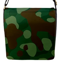 Initial Camouflage Como Green Brown Flap Messenger Bag (s) by Mariart