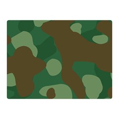 Initial Camouflage Como Green Brown Double Sided Flano Blanket (mini) 