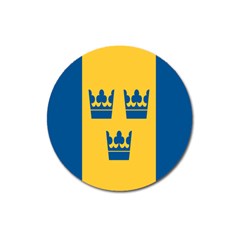 King Queen Crown Blue Yellow Magnet 3  (round)