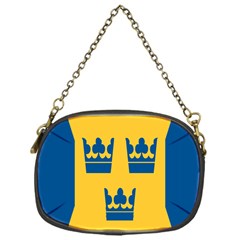 King Queen Crown Blue Yellow Chain Purses (one Side) 