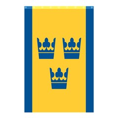 King Queen Crown Blue Yellow Shower Curtain 48  X 72  (small) 